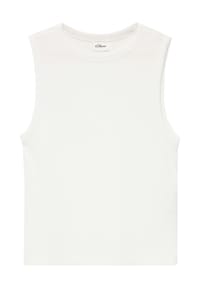 s.Oliver - Top, Rippstruktur, für Kinder - 0100 WHITE