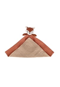 maximo® - Kuscheltuch Fuchs, Cord mit Musselinstoff - nomad/kupferbraun