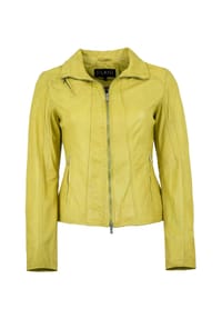JILANI - Damen Lederjacke Lammnappa gelb antik - antik gelb
