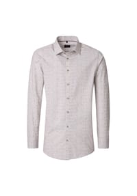 Venti - Herren Businesshemd Print Comfort Fit - Beige
