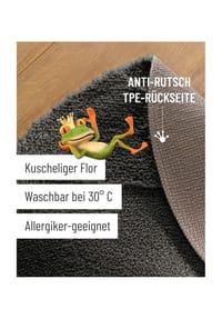 WECONhome Badteppich Marc - Hoch-Tief-Effekt - Badteppich - anthrazit grau