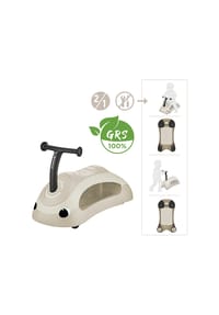 GLOBBER - WALK N' ROLL 2in1 ECO Lauflernwagen, Rutschauto, kokosweiß - weiß