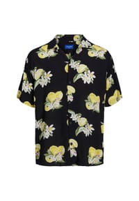 JACK & JONES - Hemd Luke Flores Resort Kurzarmhemd - schwarz