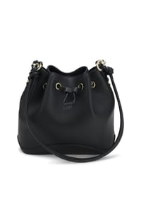 HUGO LARGE LEATHER GOODS - Beuteltasche, Kunstleder, Tunnelzug, für Damen - 001  BLACK