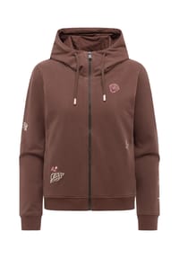 ragwear™ - Sweatjacke Parya Embro - Dark Choco