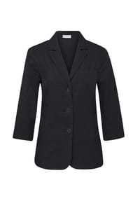 GOLDNER - Leichte Blusenjacke in Seersucker-Qualität - schwarz