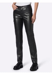 heine - Lederimitat-Hose - schwarz