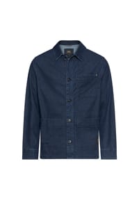 camel active - Jeansovershirt mit Hemdkragen - Indigoblau