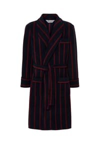 El Búho NOCTURNO® - Luxuriöser Herren-Morgenmantel, Polarfleece - Blau