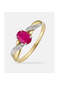 Diamant L'eternel - Ring, mit Rubin, 375 Gelbgold - gold