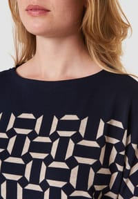 Street One Langarmshirt, U-Boot-Ausschnitt, grafisches Design, für Damen |  GALERIA | Shirts
