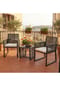 VCM. 3-tlg Gartenmöbel Set | Sitzgruppe Essgruppe | 1xTisch, 2x Stühle | Tisch Maße ca. H. 45 x B. 45 x T. 45 cm | Lounge Set - Fidola Bild 9