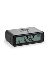 Atlanta by PARAGON - Digitaler LCD-Funkwecker Flip Clock mit Licht, Snooze, Repetition, Crescendo & Alarm - 1874/7 (Schwarz) - Schwarz