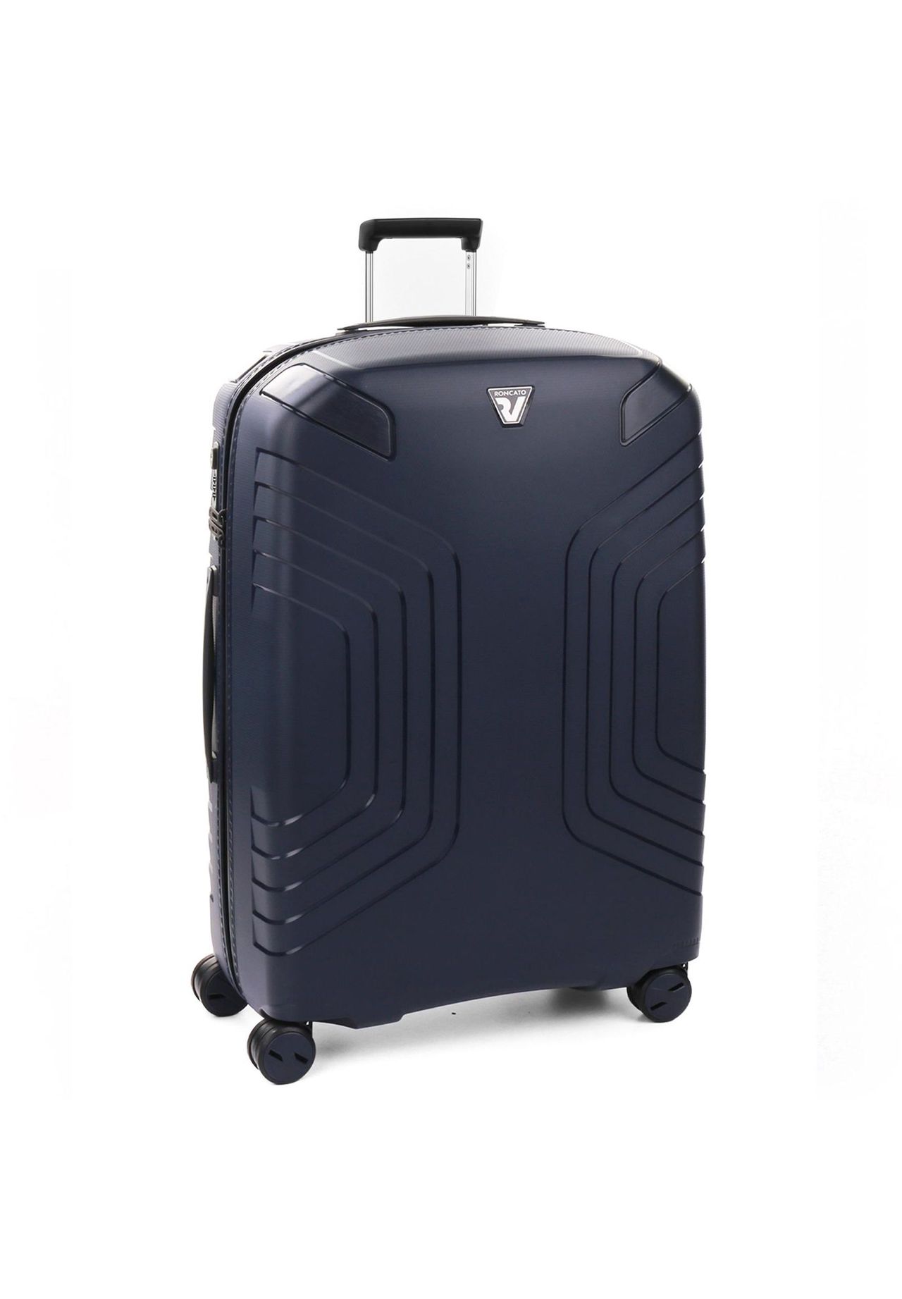 Roncato 4-Rollen-Trolley, Hartschale, TSA Schloss, ReißVerschluss, Blau, 78
