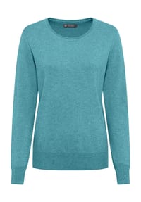 GALERIA - Seide-Kaschmir Pullover "Madrid", Rundhals-Ausschnitt, für Damen - AQUA