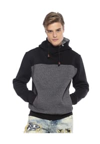 CIPO & BAXX® - Sweatshirts im Kontrast-Look - BLACK