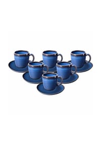like. by Villeroy & Boch Kaffeetassen mit Untertassen Lave 190 ml 6er Set - LAVE - beige