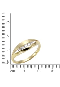 Celesta Gold Ring 375/- Gold 5 Zirkonia 0,22 Bild 2