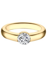 TRILANI 1934 - Ring Sterling Silber gelbgold verziert mit Kristallen von Swarovski® weiß - gelbgold