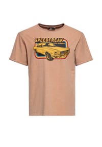 KING KEROSIN - Print-Shirt Acid-Washed Speedfreak - himmelblau