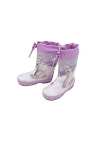 maximo® - Gummistiefel "Schneehase" Fotoprint, gepatcht, Reflekt 3M, Winterfutter - lilas