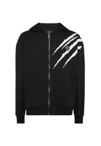 PLEIN SPORT - Kapuzen-Sweatjacket SCRATCH - black