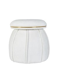 Kayoom - Hocker Corin 135 - weiß - gold