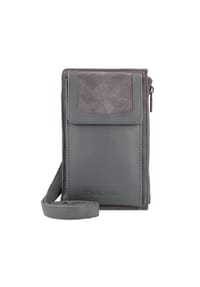 COWBOYSBAG Seventies Suede - Seventies Suede Handytasche Leder 12.5 cm - black