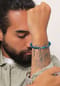 KUZZOÍ Armband Herren Totenkopf Blau-Gefärbter Achat 925 Silber Bild 4