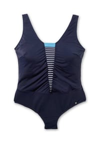 sheego - Badeanzug - marine-gestreift