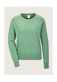 MADELEINE - Basic-Pullover mit Rundhals - hellsalbeigrün
