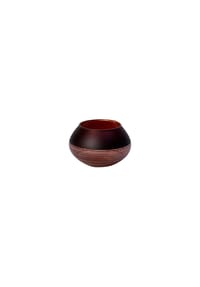 Villeroy & Boch Teelichthalter Manufacture Swirl ø 10,8 cm schwarz-kupfer - MANUFACTURE SWIRL - schwarz-kupfer