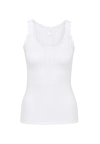 CALIDA - Etude Toujours Unterhemd, Spitzen-Details, für Damen - aura blue
