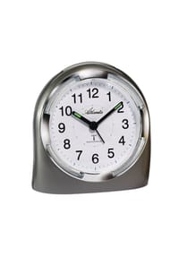 Atlanta by PARAGON - Funkwecker Analog Geräuscharm mit Licht,  Snooze & Crescendo - 1404/4 - Grau