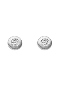 Adelia's - Adelia's Damen Solitär Ohrstecker Ohrringe 585 Weißgold ( 14K ) mit 2 Brillanten ( 0,07 ct ) - silber