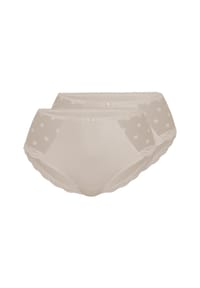 sassa - Panty DOTTED MESH 2er Pack - ivory