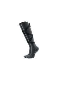 MUNADUNA - Kompressions-Yoga-Kniestrümpfe mit Wickelband Fitness-Socken,Frottee-Polsterung,Anti-Rutsch - Grau R