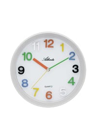 Atlanta by PARAGON - Kinder-Wanduhr mit schleichender Sekunde - 4352 (mehrfarbig) - Mehrfarbig