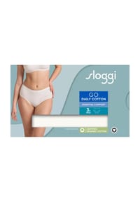 sloggi - GO Daily Cotton Midislips, 3er-Pack, Elastikbund, für Damen - BLACK