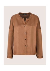 MADELEINE - Oversized-Bluse mit Glanzeffekt - tabakbraun