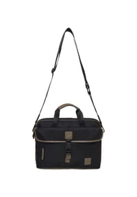 GALERIA - Laptoptasche, Leder, Reißverschluss - BLACK & KHAKI