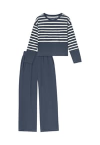 SCHIESSER - Schlafanzug Casual Nightwear, Gummibund, für Damen - 808 BLAUGRAU