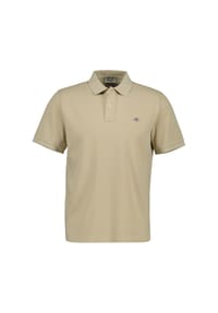 GANT - Herren Poloshirt - REGULAR SHIELD, Kurzarm, Knopfleiste, Pique, Stickerei - Anthrazit