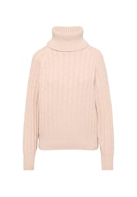 comma, - Rollkragenpullover, Rippbündchen, für Damen - 4090  LILAC/PINK