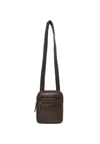 GALERIA TOKYO FS26 - Umhängetasche, Leder, Reißverschlussfach - BROWN