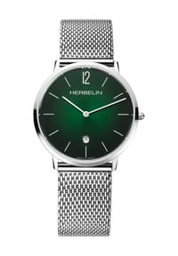 MICHEL HERBELIN CITY - Herrenuhr "19515/16NB" - SILBER