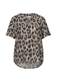 Street One - Shirtbluse, Split-Neck, für Damen - 37278 BEIGE