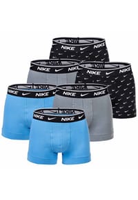 NIKE - Everyday Cotton Stretch Trunks, 6er Pack - Schwarz