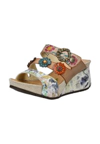 LAURA VITA® - Leder Pantoletten - Beige