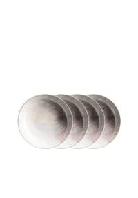 MÄSER Suppenteller-Set, Steinzeug Aquarellia - Aquarellia Lila - Weiß, Lila